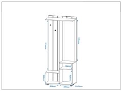 Předsíňová stěna FREGAT