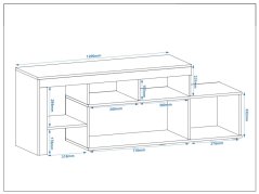 Televizní stolek PRADO