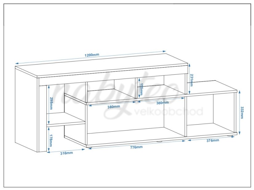 Televizní stolek PRADO