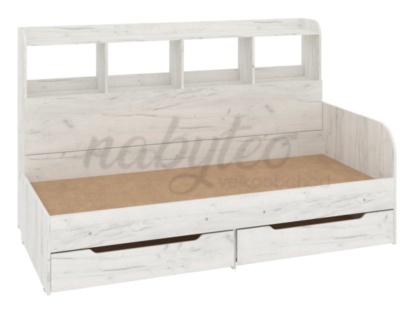 Dětská postel SONYA-6, 80 x 190 cm, se zásuvkami a regály