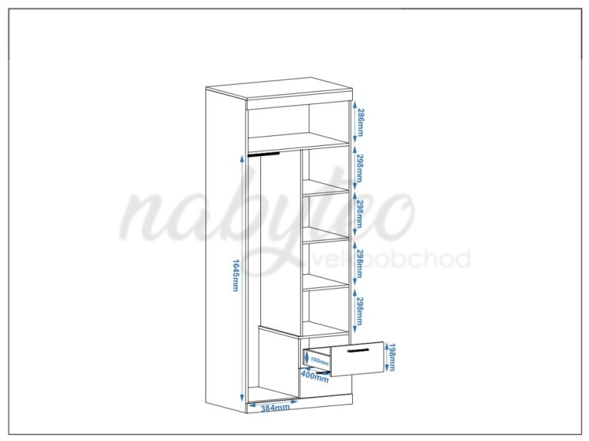 Šatní skříň II "MONIKA"