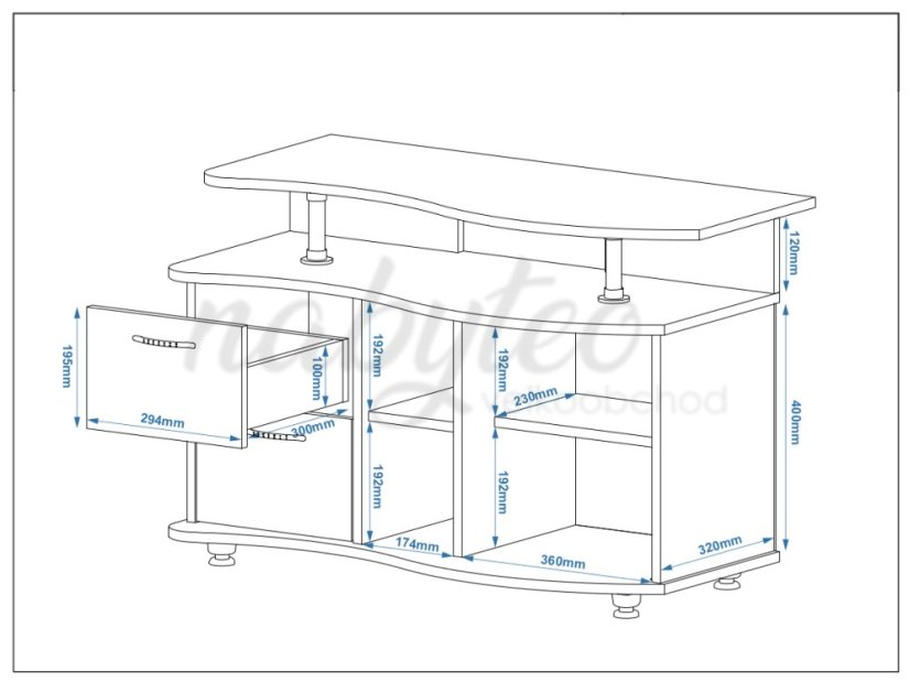Televizní stolek BOSTON