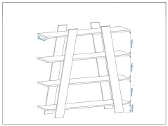 Policový regál PYRAMIDA