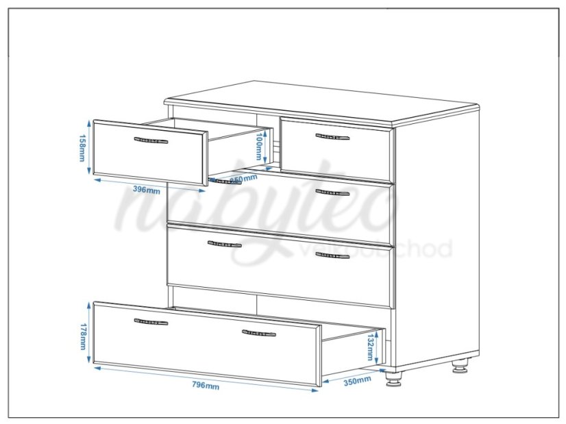 Komoda K-3+2 MDF