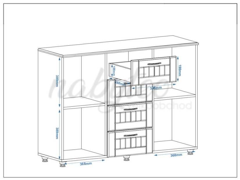Komoda K-4+2 MDF