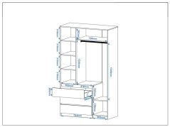 Šatní skříň H III "NEW SYSTEM"