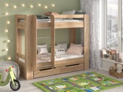 Patrová postel DUET-3, 70 x 190 cm, se zásuvkami