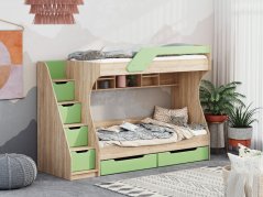 Patrová postel KADET, 80 x 190 cm, se zásuvkami