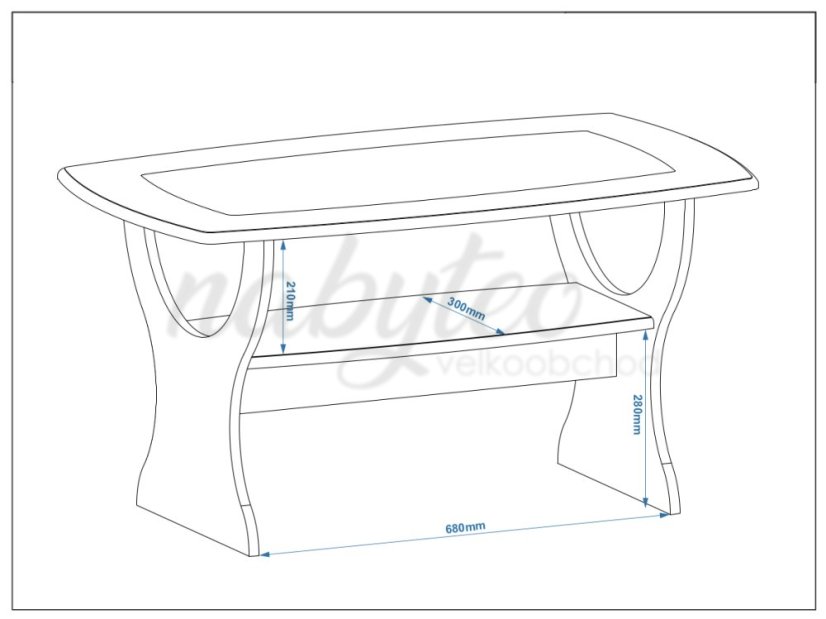 Konferenční stolek SHARM MDF