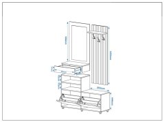 Předsíňová stěna KARMEN MDF