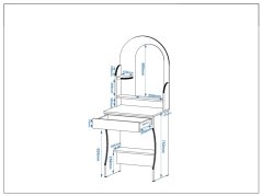 Toaletní stolek DRESS-06