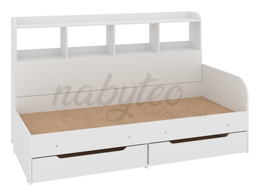 Dětská postel SONYA-6, 80 x 190 cm, se zásuvkami a regály
