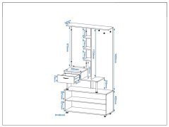 Předsíňová stěna MODERN