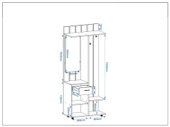 Předsíňová stěna GALEON