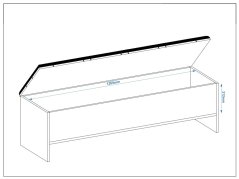 Truhla s úložným prostorem a polstrováním "MONIKA"