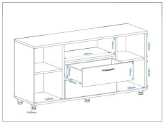 Televizní stolek BORNEO