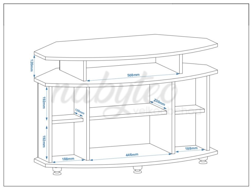 Televizní stolek RONDO