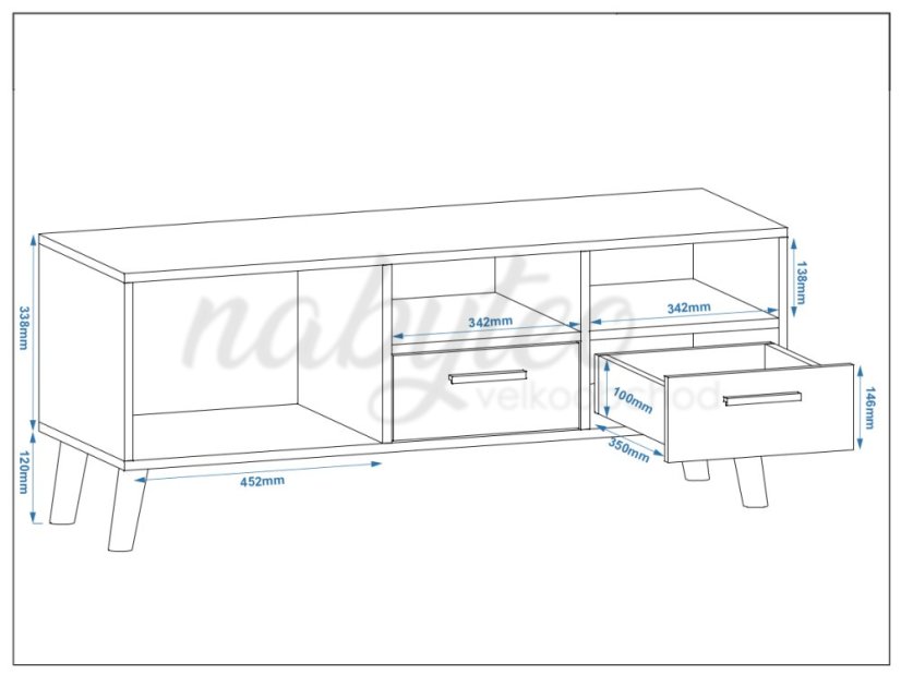 Televizní stolek MIRAZ