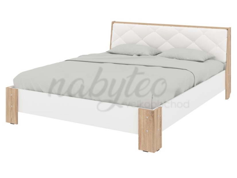 Ліжко 160 Моніка сонома+білий+білий premium