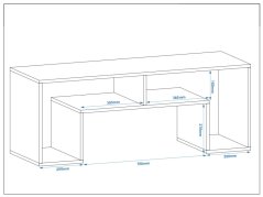 Televizní stolek OSLO