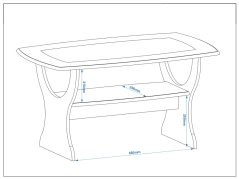 Konferenční stolek SHARM MDF
