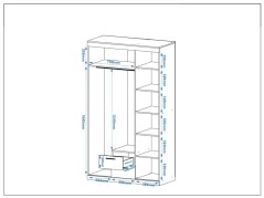 Šatní skříň III "MONIKA"