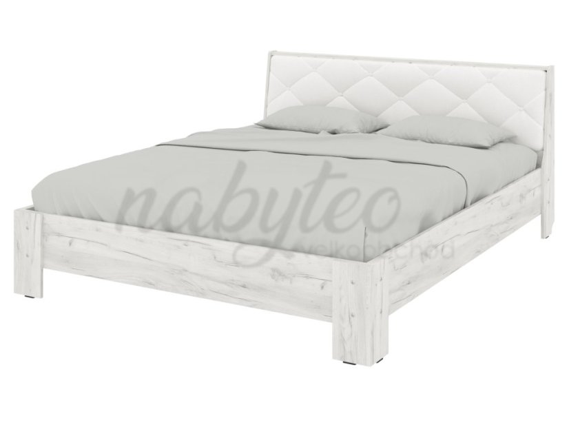 Ліжко 160 Моніка крафт+білий premium