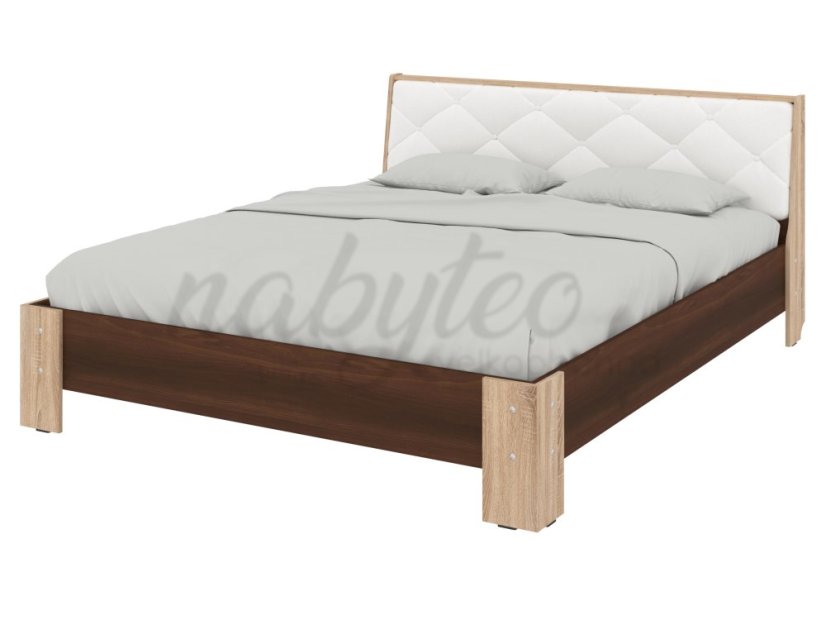 Ліжко 160 Моніка сонома+горіх+білий premium