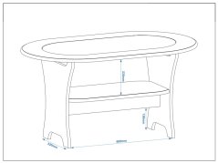 Konferenční stolek MELISA MDF