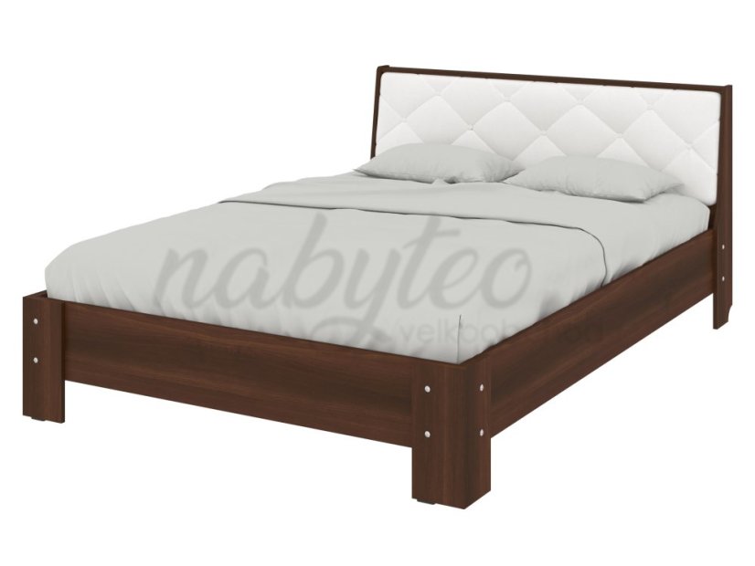 Ліжко 140 Моніка горіх+білий premium