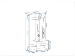 Předsíňová stěna TRIUMF MDF