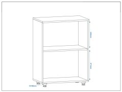 Regál TO-02 policový s dvířky