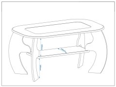 Konferenční stolek SAKURA MDF