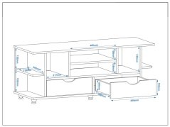 Televizní stolek PRIORA
