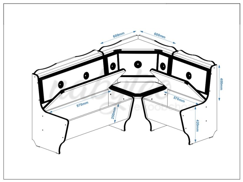 Rohová lavice PREZIDENT