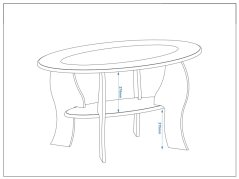 Konferenční stolek MAGNOLIA MDF