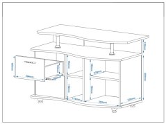 Televizní stolek BOSTON