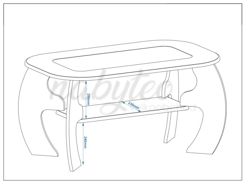 Konferenční stolek SAKURA MDF