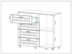 Komoda K-4+1 MDF