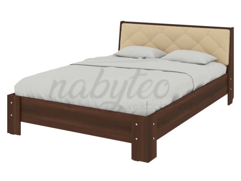 Ліжко 140 Моніка горіх+кава premium