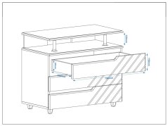 Komoda K-3 MDF