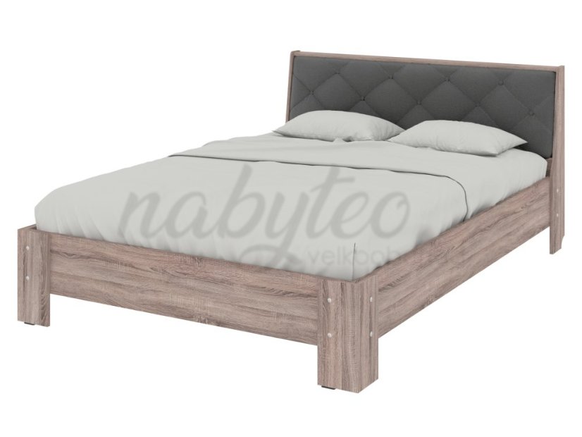 Ліжко 140 Моніка трюфель+сірий premium