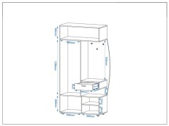Předsíňová stěna DEBUT