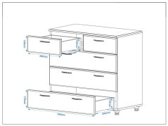 Komoda K-3+2 MDF